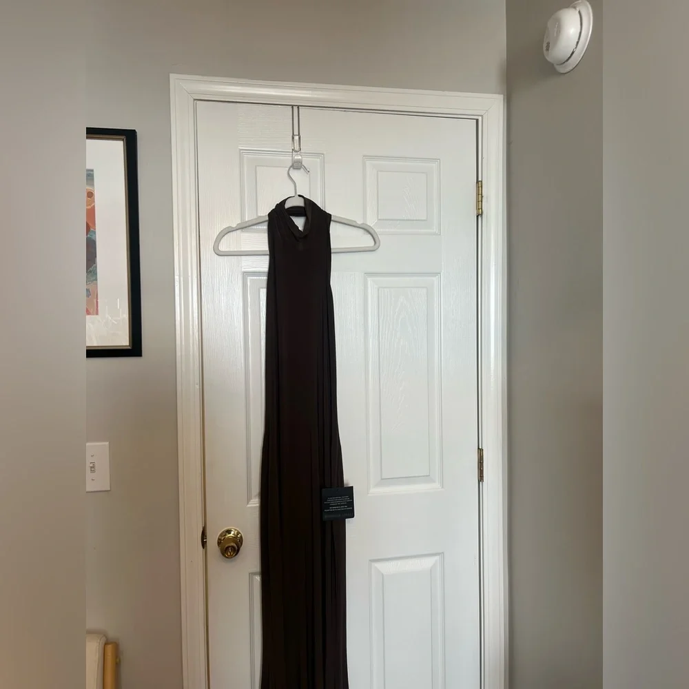 Norma Kamali Brown Halter Maxi Dress - Picture 5 of 11